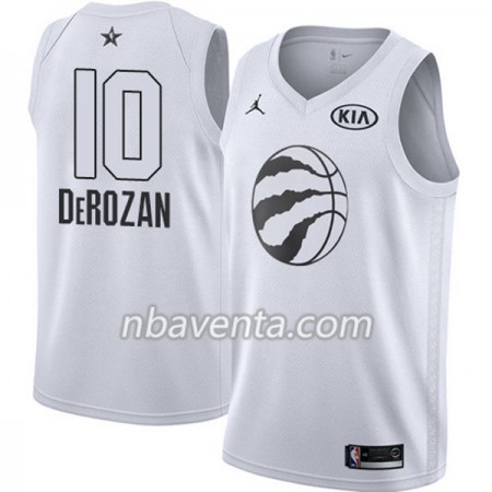 Camiseta Hombre Toronto Raptors DeMar DeRozan 10 2018 All Star Jordan Brand Blanco Swingman